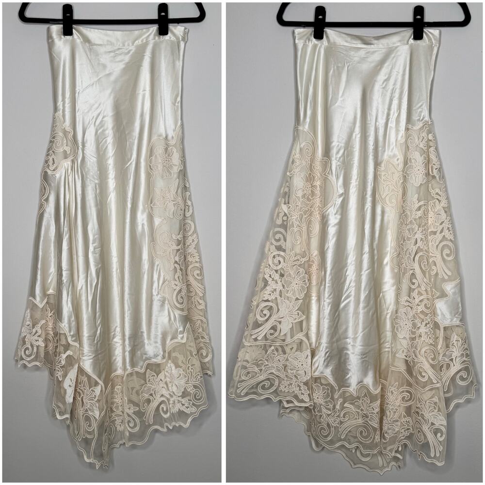 Ulla Johnson Cressida Lace White Ivory Slip Midi Maxi Long Skirt NWT 2 / Small - Picture 3 of 10